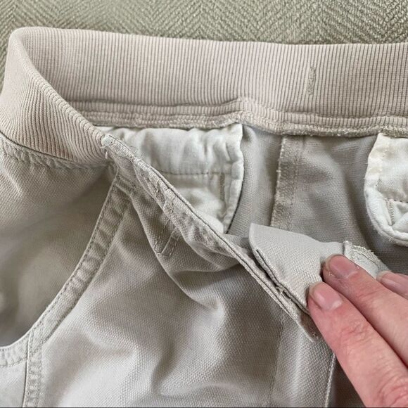 LL Bean Stone Classic Fit Knit Waist Pants 10P Petite - Picture 3 of 9